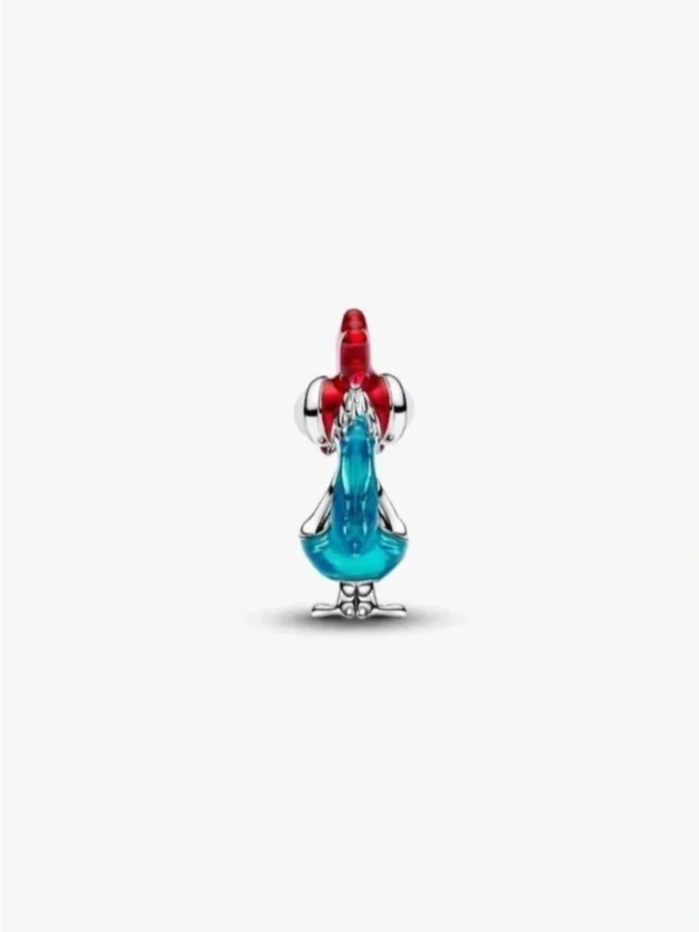 Pandora Multicolor Rooster Charm - Red & Teal